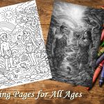 coloring pages adam and eve