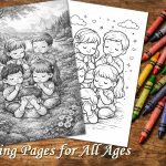 coloring pages children praying