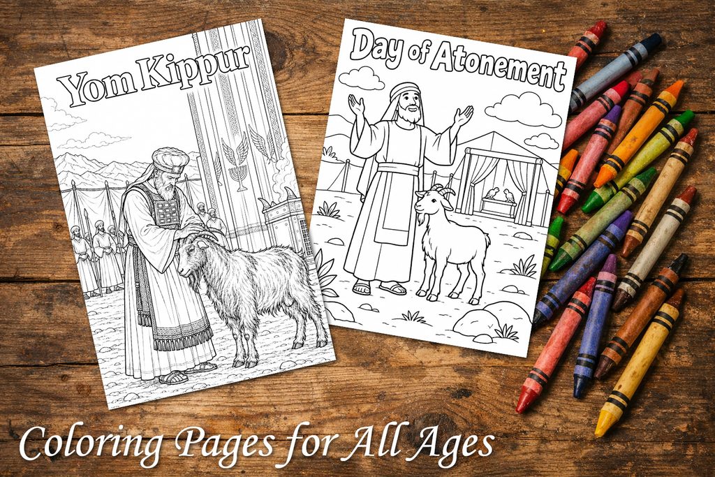 Free Coloring Pages: Yom Kippur - Day of Atonement
